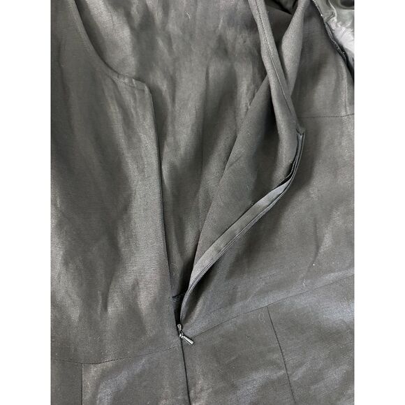 Newport News Vintage Black White Linen Blend Sleeveless Jumpsuit Sz 6 - Picture 6 of 7